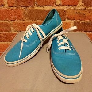 *SOLD* Bright Blue Low Top Vans Slim Heel